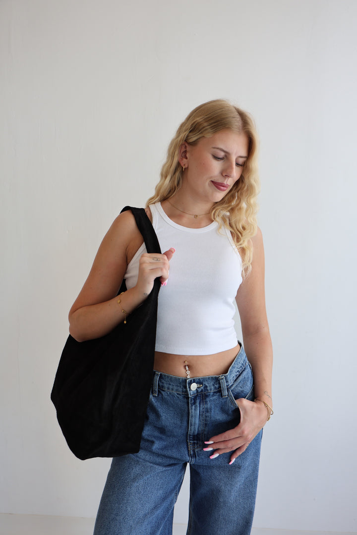 Handtasche aus Wildleder Chestnut Dream