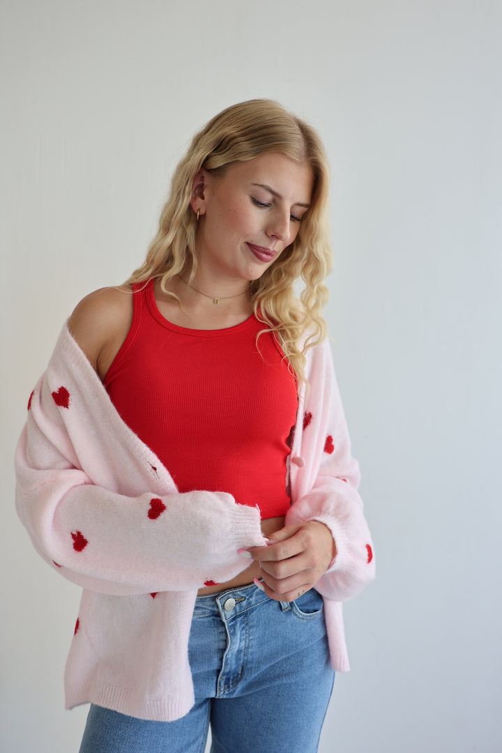 Cardigan Love Hearts