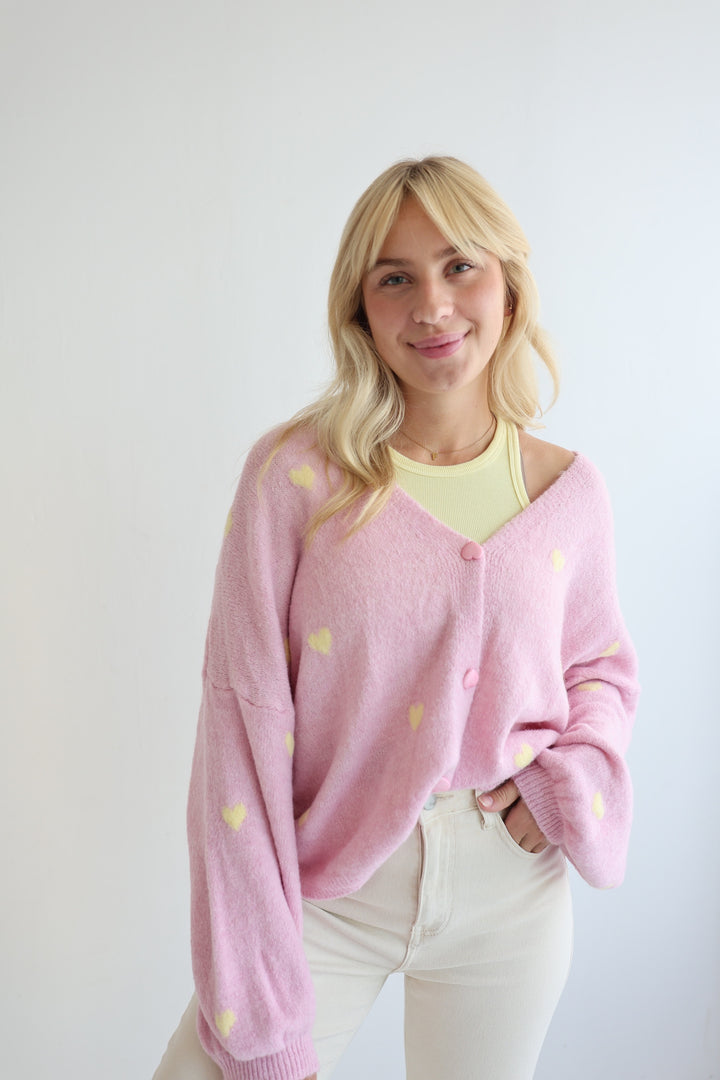 Cardigan Love Hearts