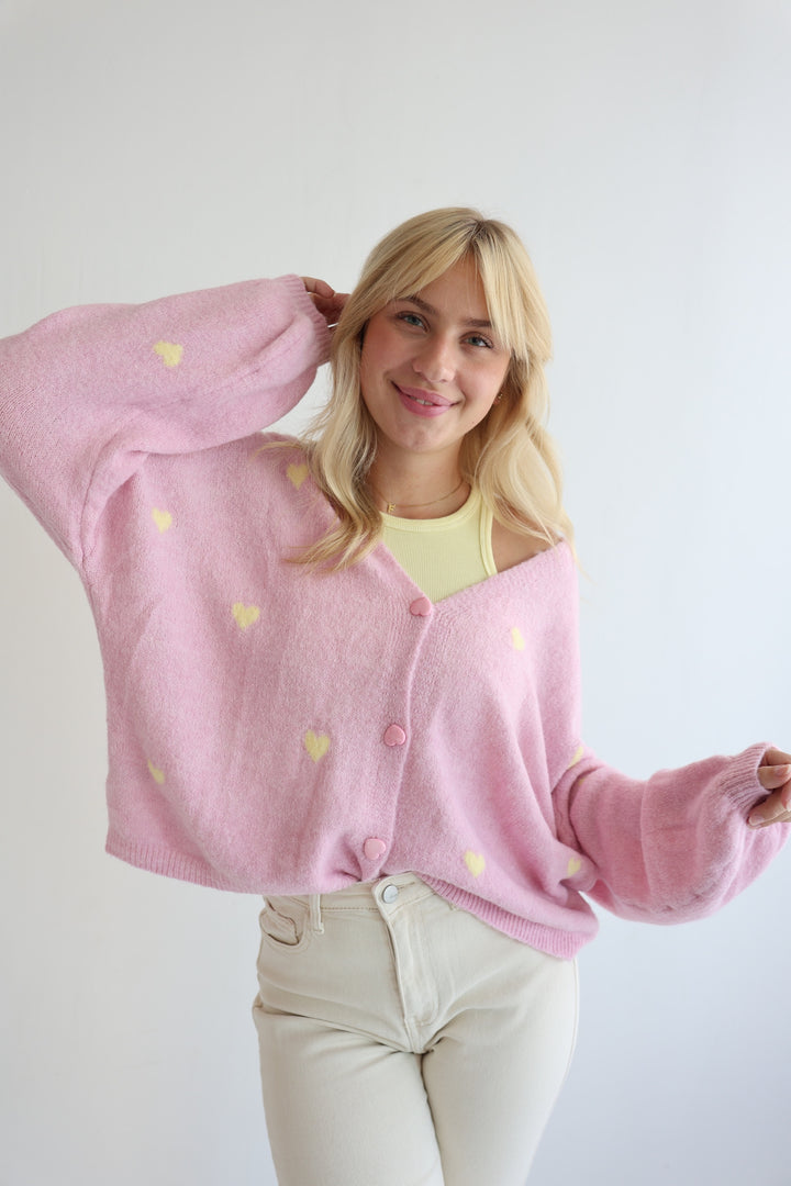 Cardigan Love Hearts