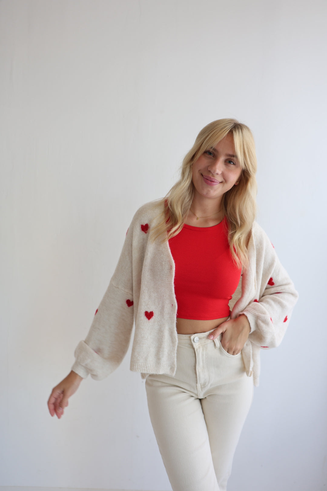 Cardigan Love Hearts