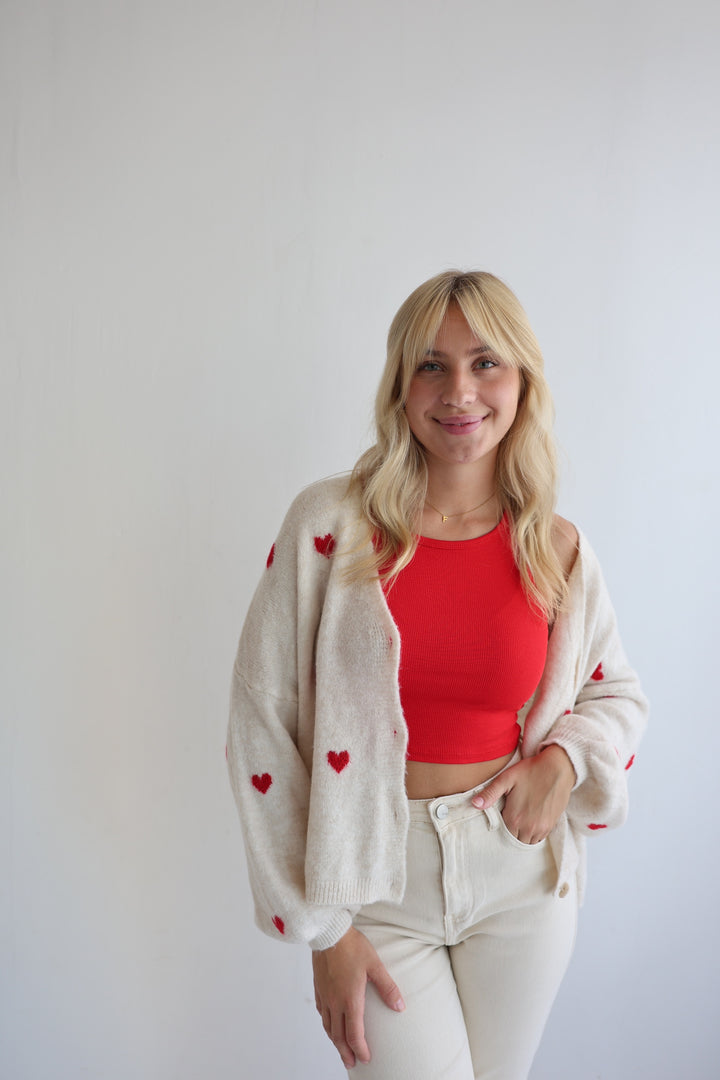 Cardigan Love Hearts