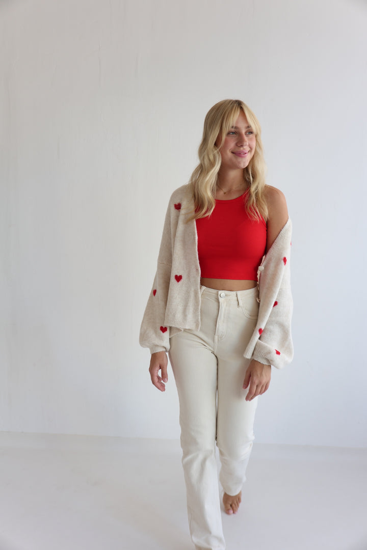 Cardigan Love Hearts