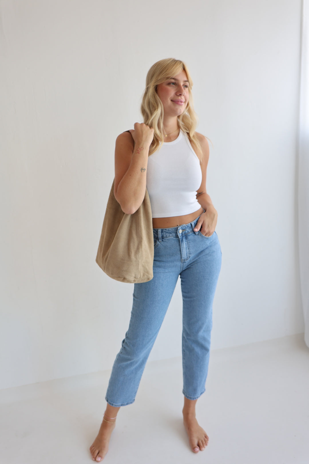 Handtasche aus Wildleder Chestnut Dream