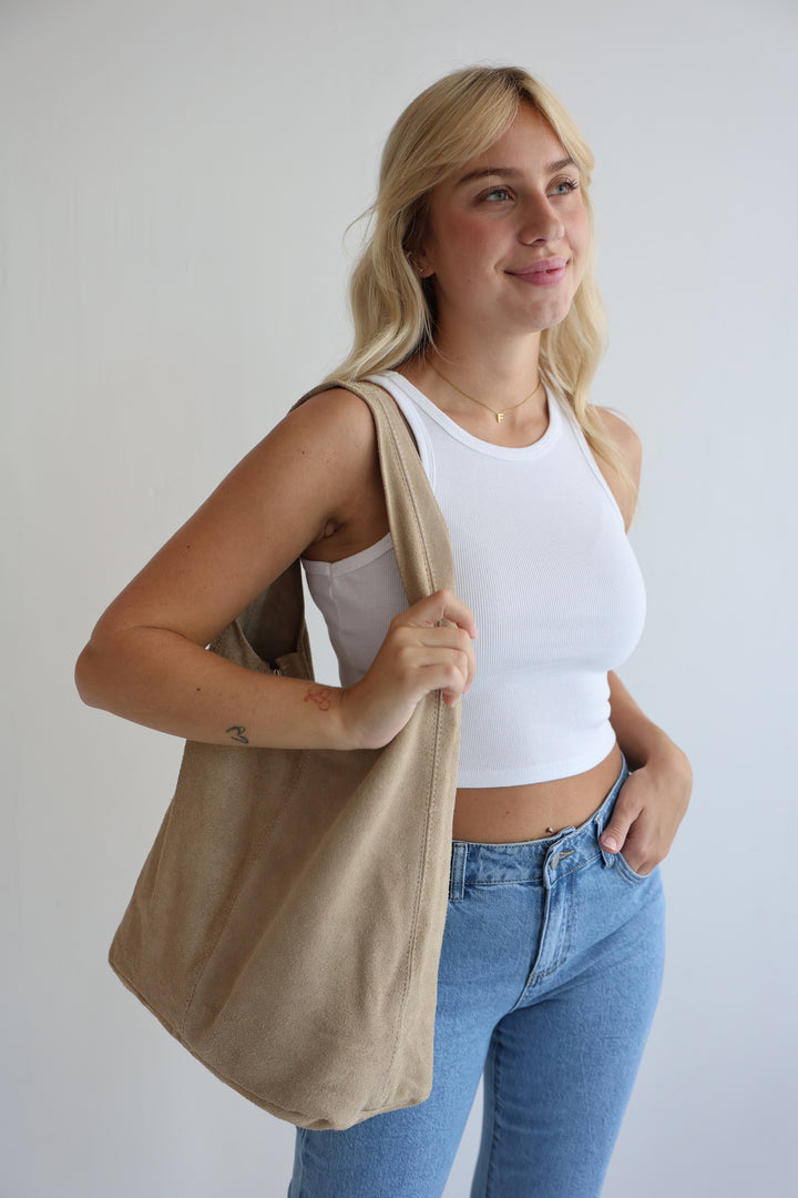 Handtasche aus Wildleder Chestnut Dream