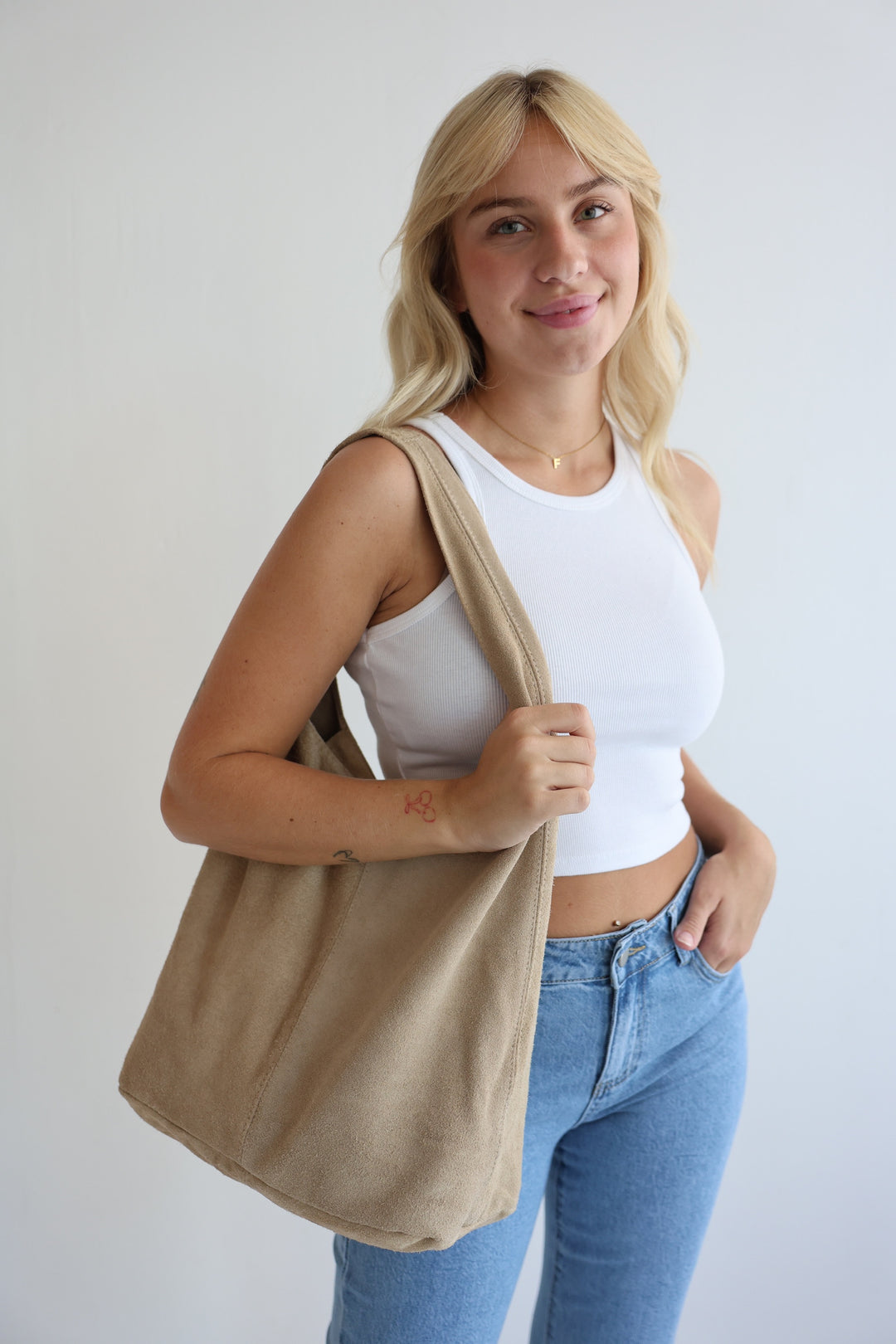 Handtasche aus Wildleder Chestnut Dream