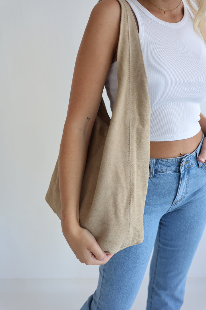 Handtasche aus Wildleder Chestnut Dream