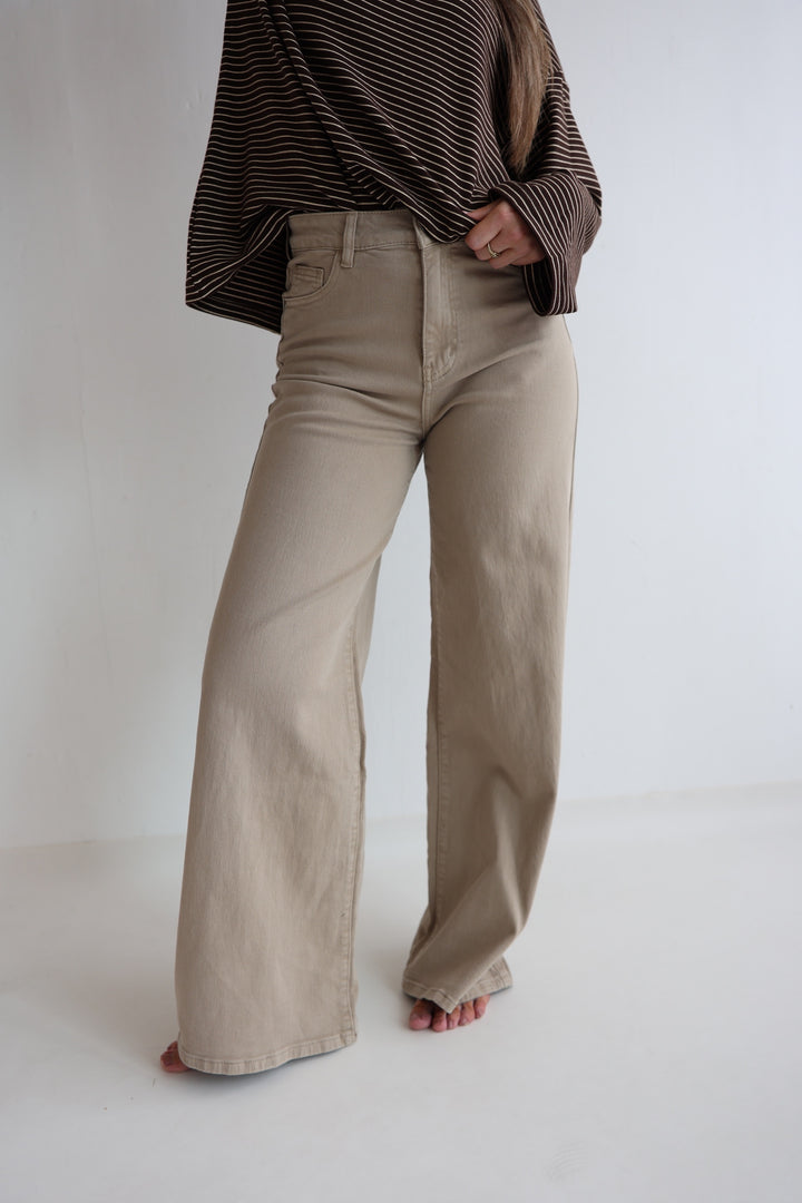 Wide Leg Jeans Cinnamon