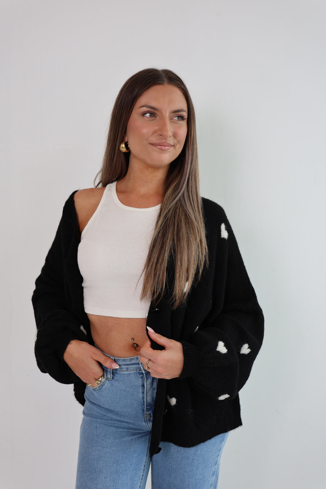 Cardigan Love Hearts