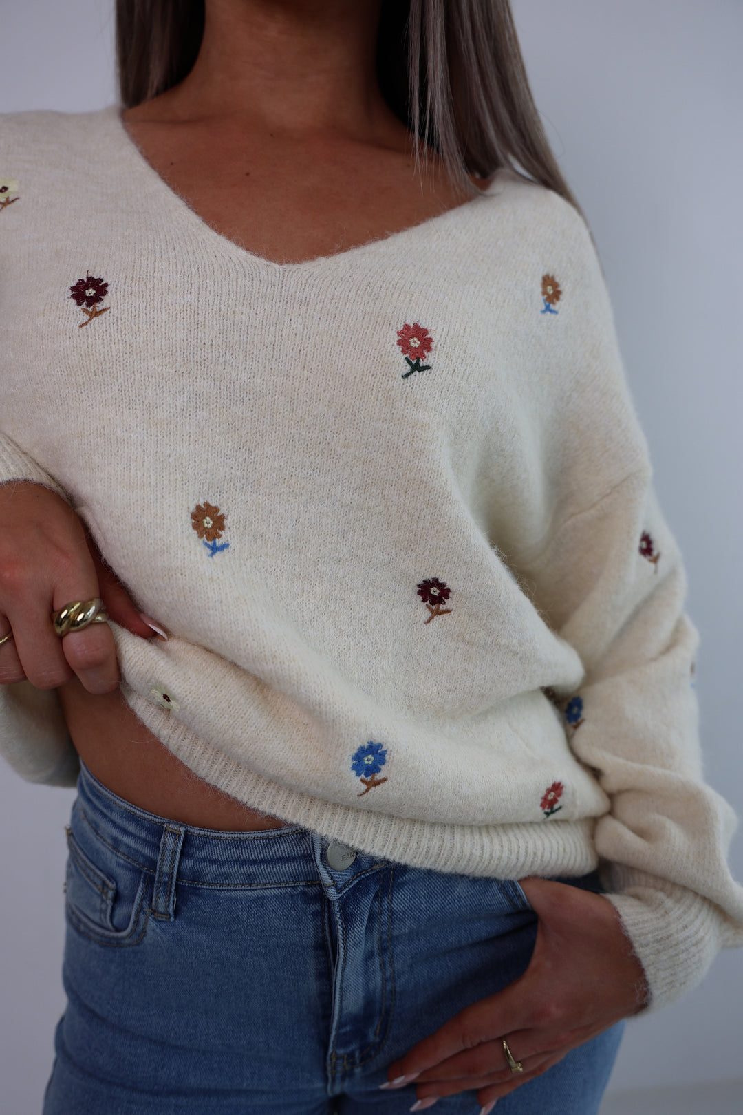 Pullover mit V-Ausschnitt Garden Blossom