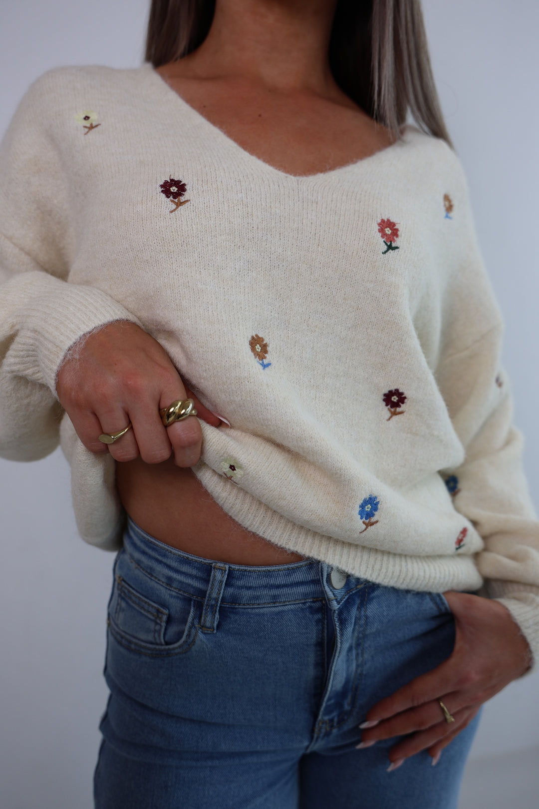 Pullover mit V-Ausschnitt Garden Blossom