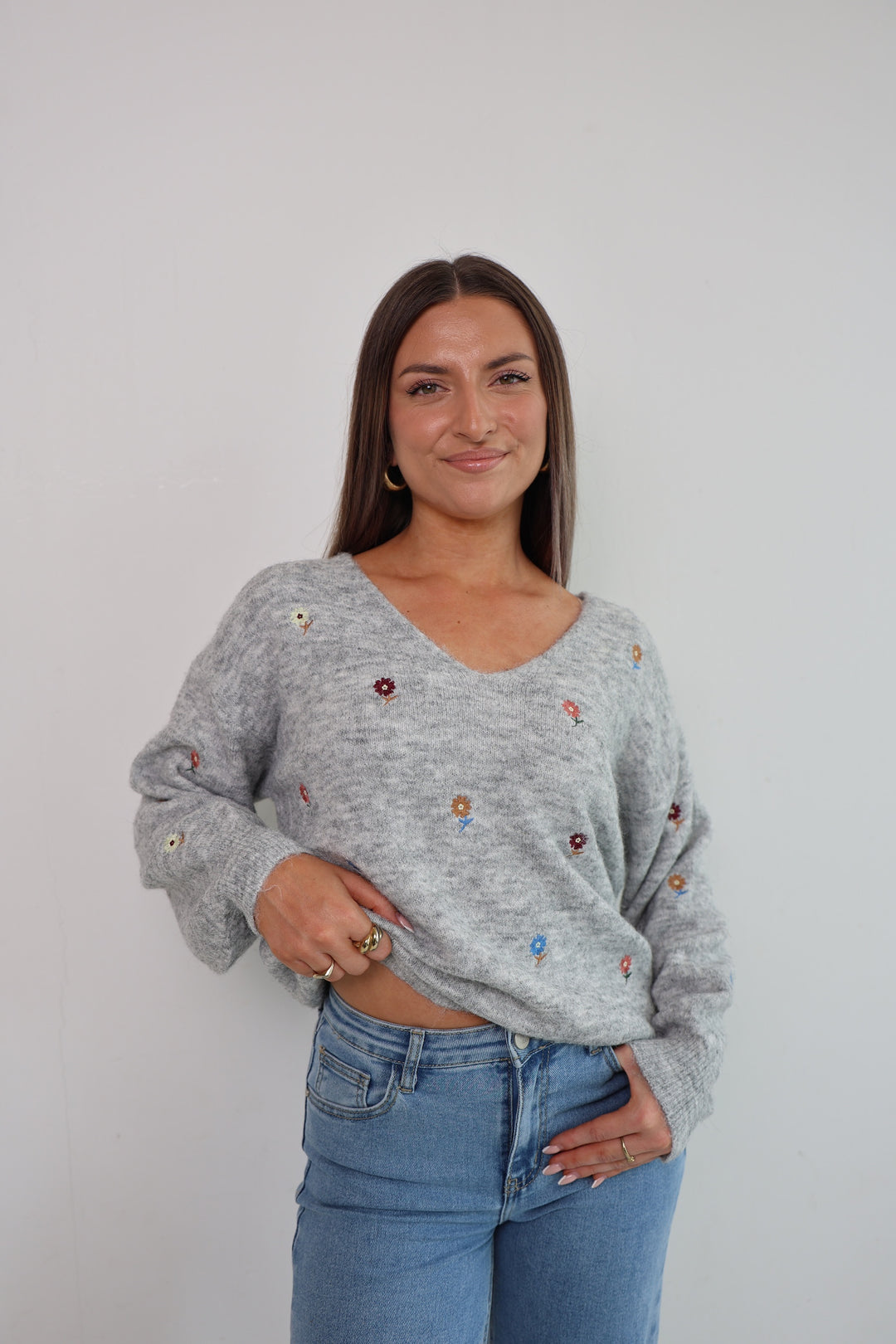 Pullover mit V-Ausschnitt Garden Blossom