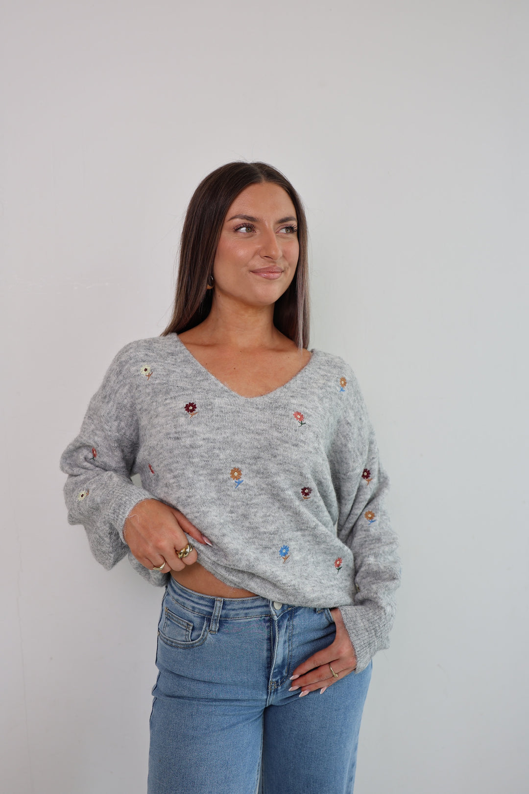 Pullover mit V-Ausschnitt Garden Blossom