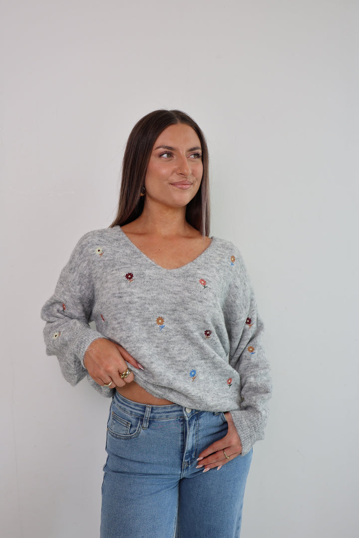 Pullover mit V-Ausschnitt Garden Blossom