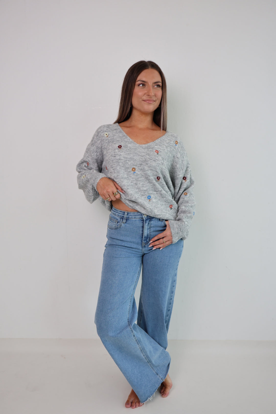 Pullover mit V-Ausschnitt Garden Blossom