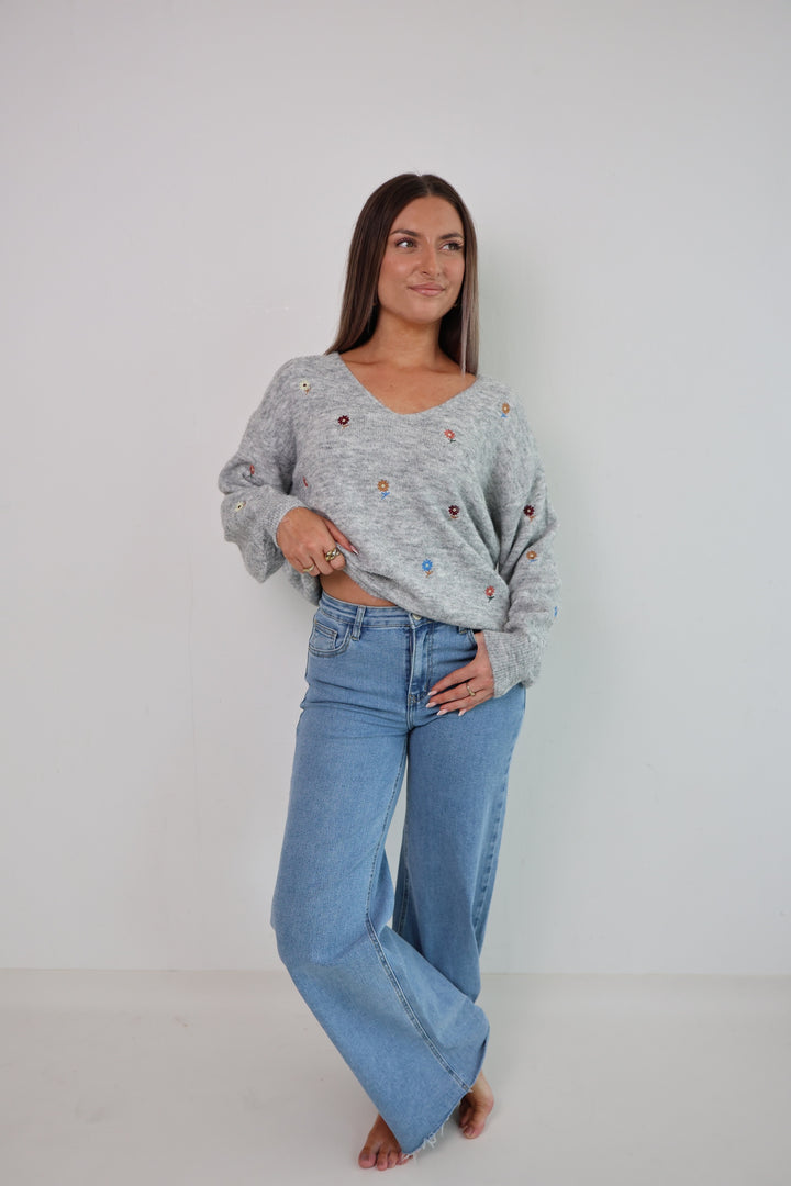 Pullover mit V-Ausschnitt Garden Blossom