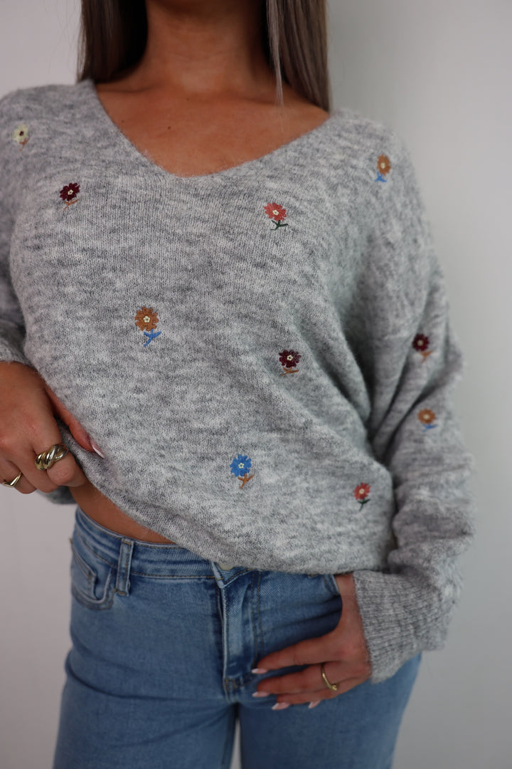 Pullover mit V-Ausschnitt Garden Blossom