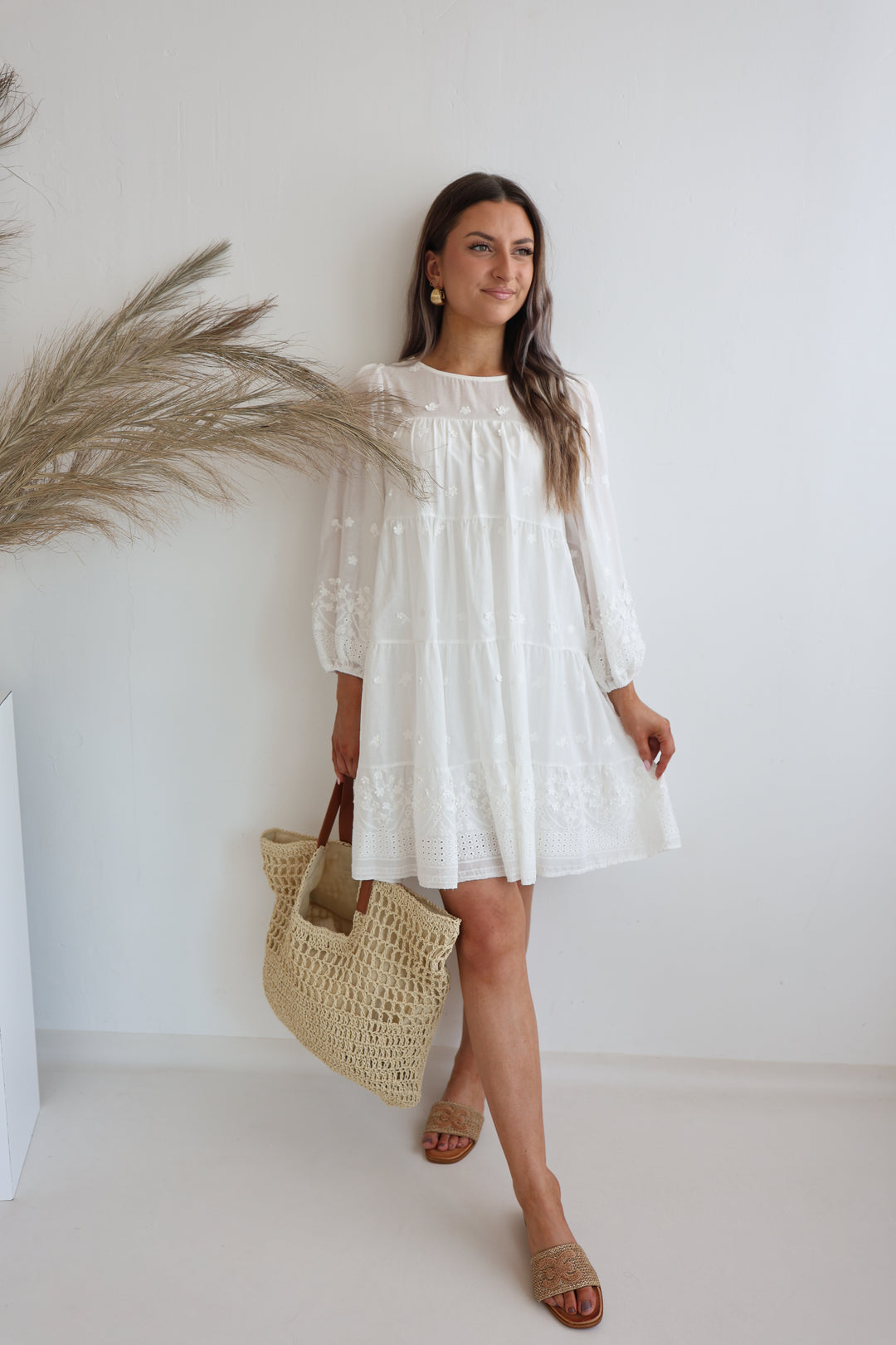 Große geflochtene Strandtasche Palm Beach