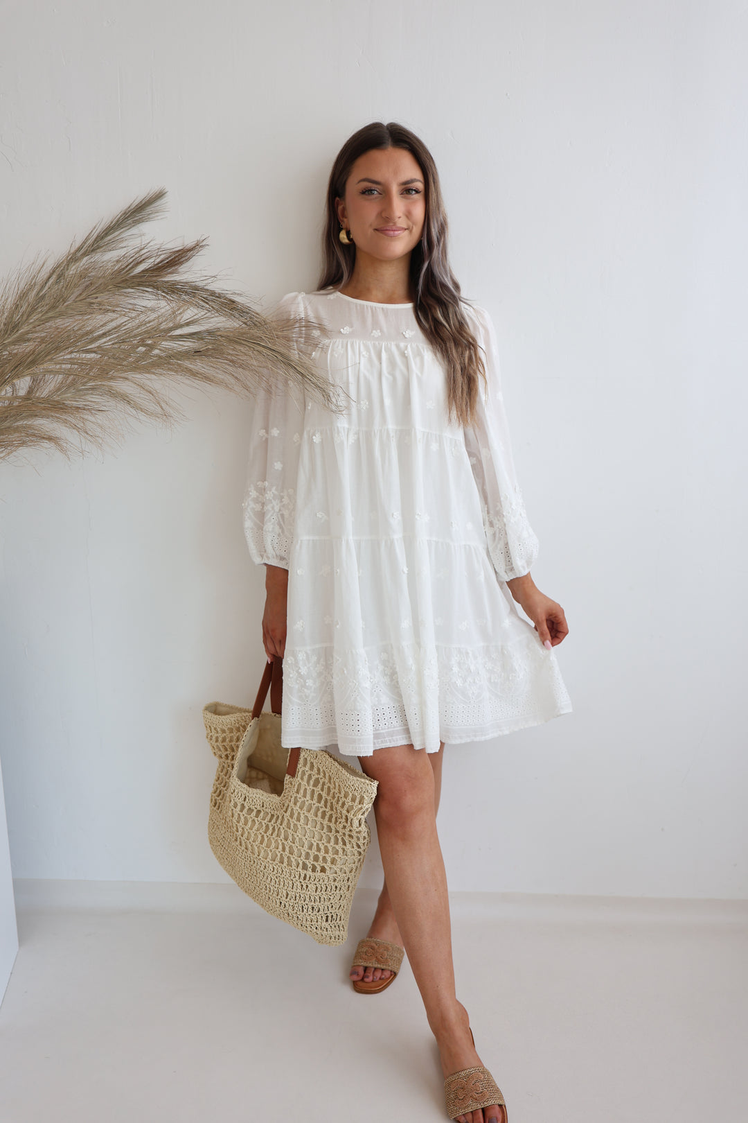 Große geflochtene Strandtasche Palm Beach