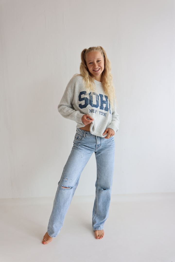 Mid Waist Ripped Jeans Emma