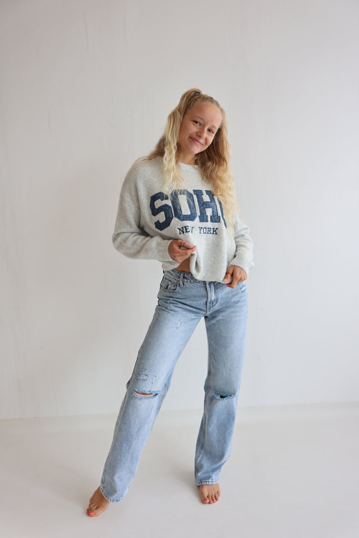 Mid Waist Ripped Jeans Emma