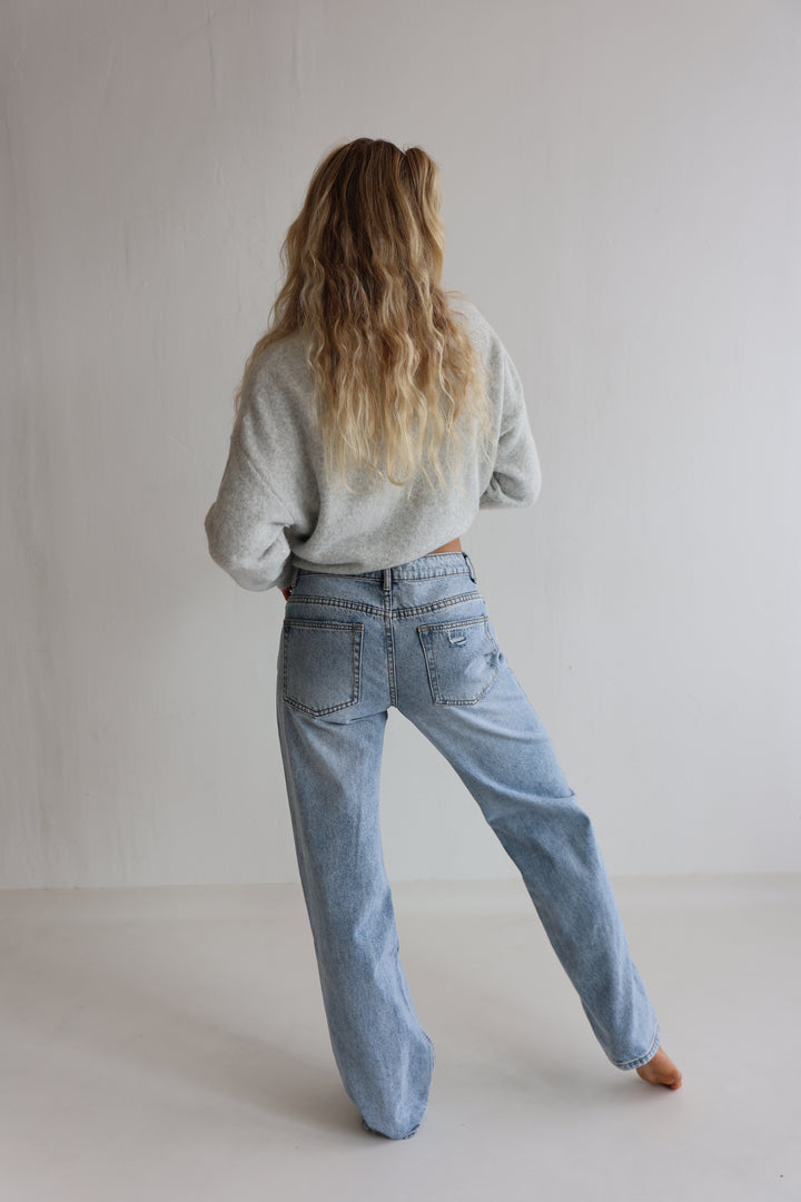 Mid Waist Ripped Jeans Emma