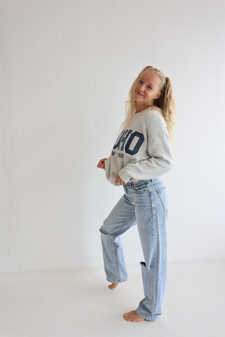 Mid Waist Ripped Jeans Emma