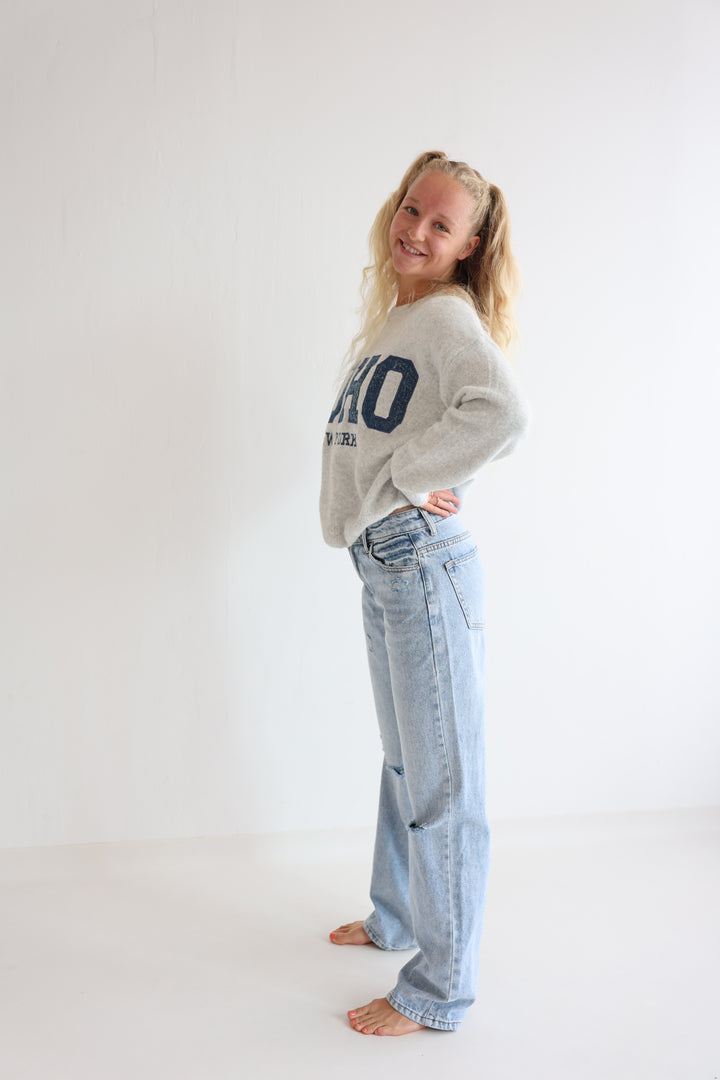 Mid Waist Ripped Jeans Emma