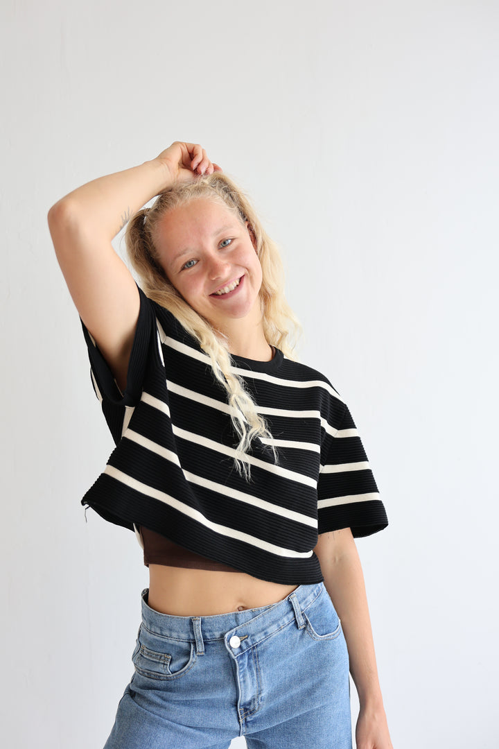 Cropped T-Shirt Sandy Stripes