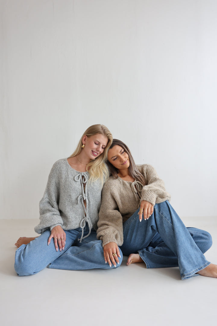 Langarm Cardigan mit Schleifen Lilly