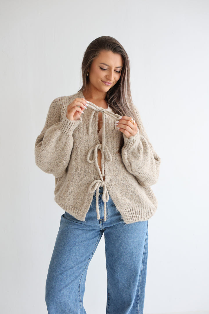 Langarm Cardigan mit Schleifen Lilly