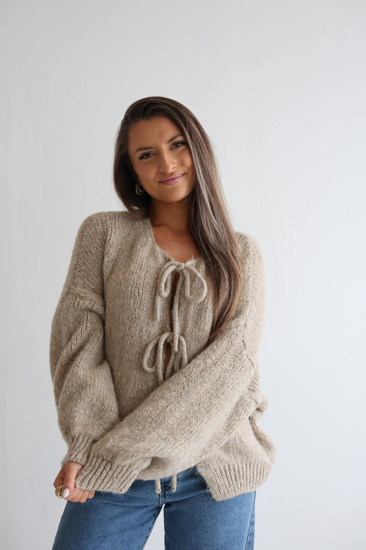 Langarm Cardigan mit Schleifen Lilly