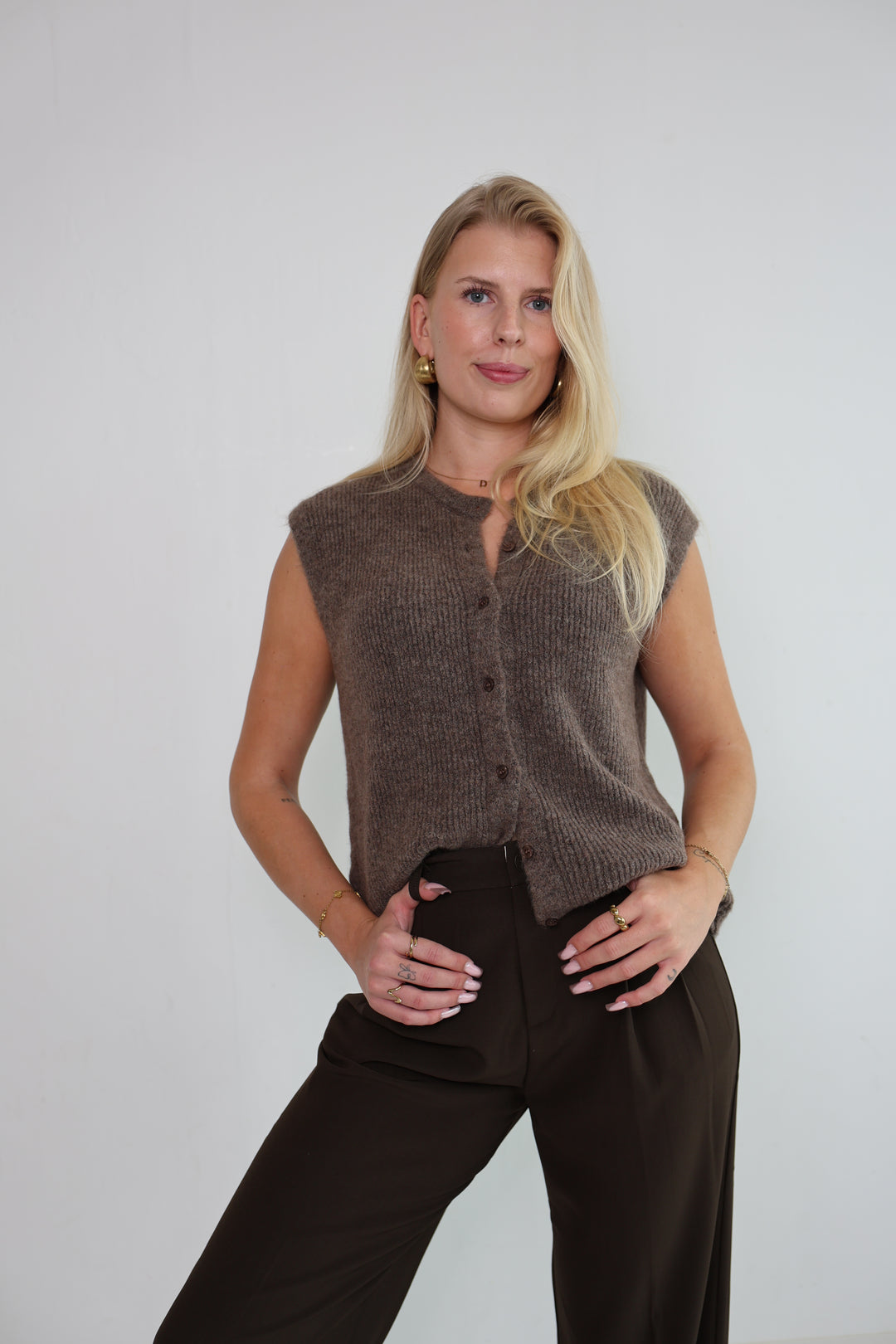 Einfarbige Weste Jolina