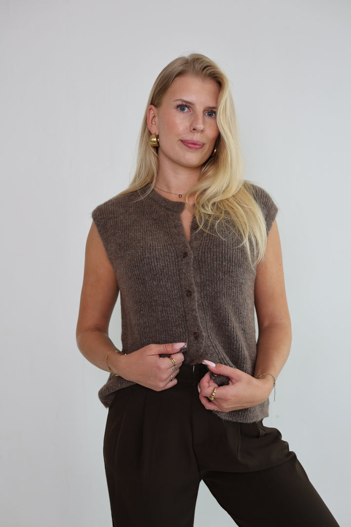 Einfarbige Weste Jolina