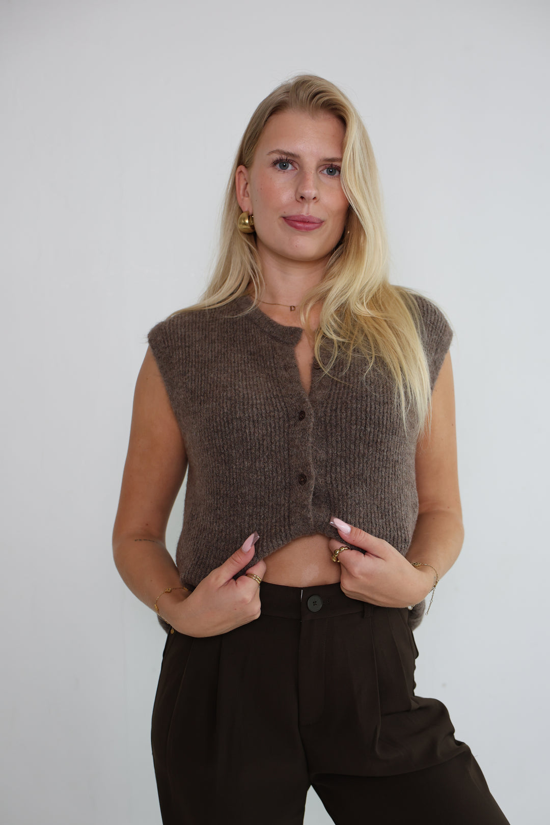 Einfarbige Weste Jolina