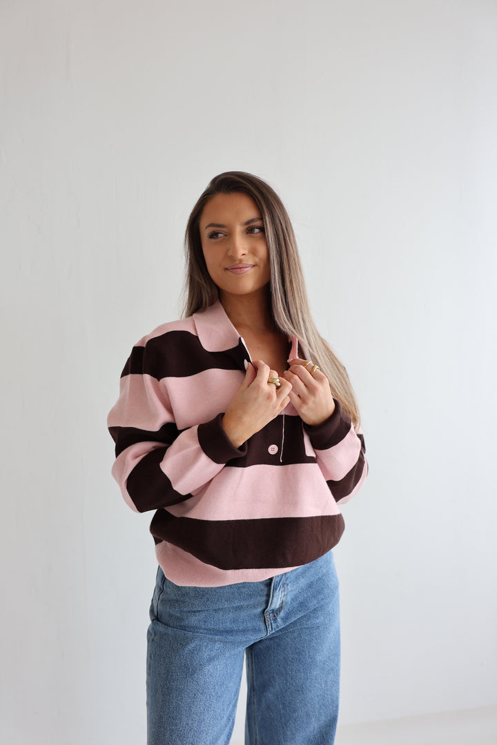 Polo Longsleeve Bold Stripes