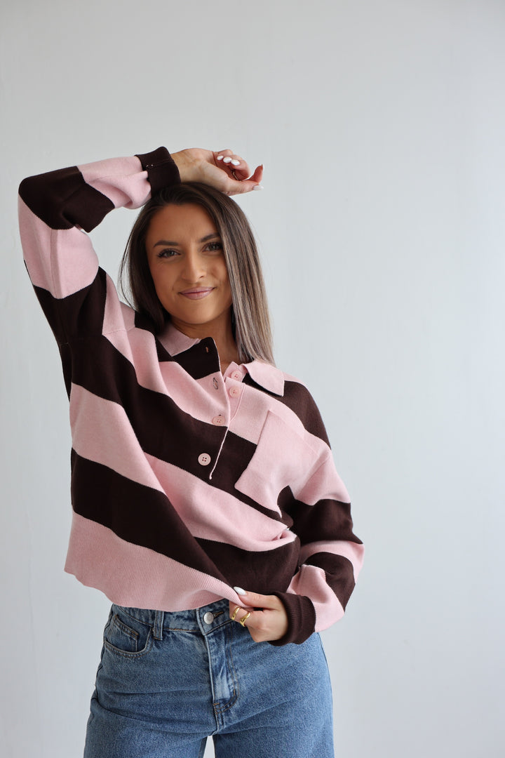 Polo Longsleeve Bold Stripes