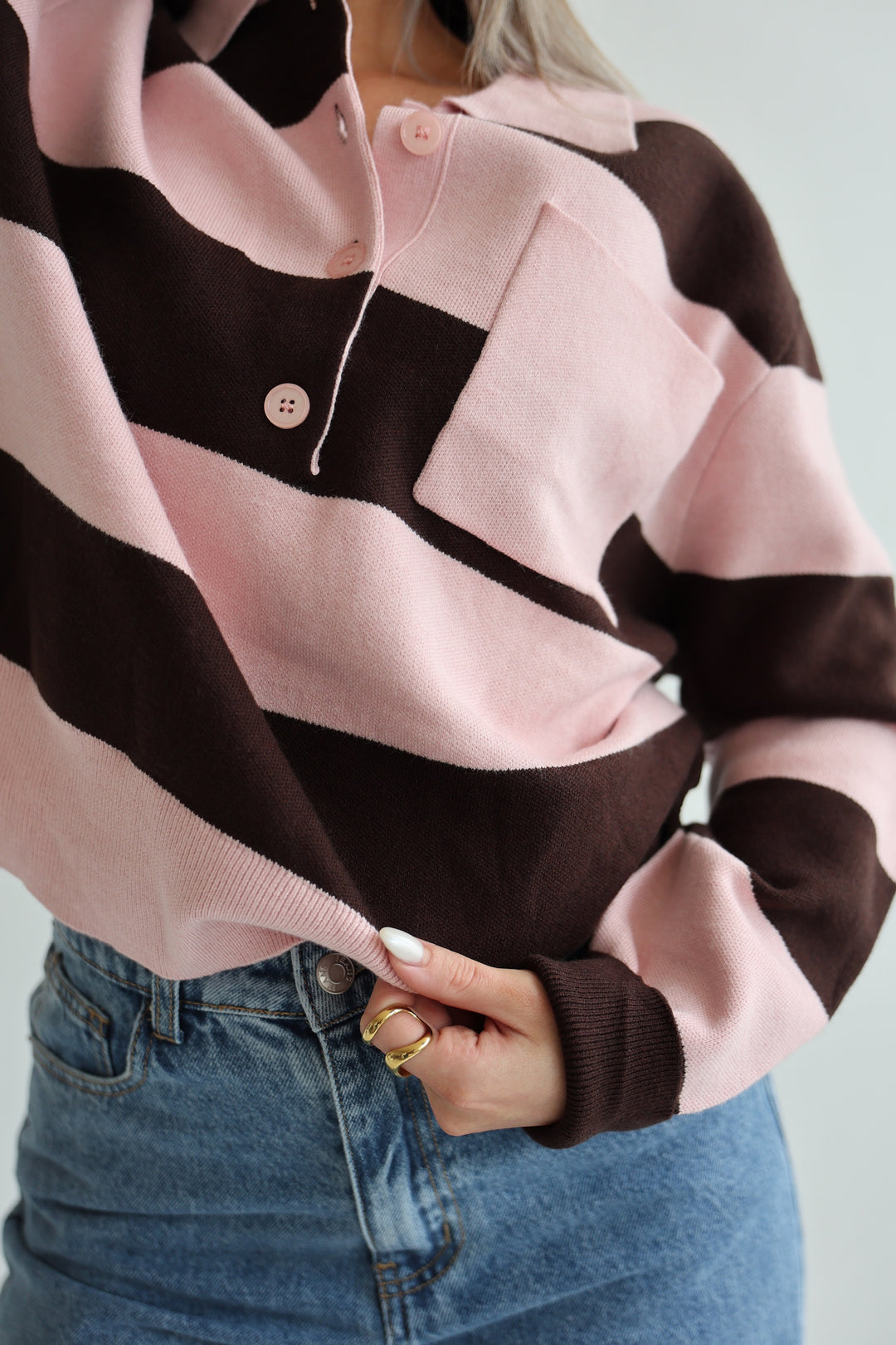 Polo Longsleeve Bold Stripes