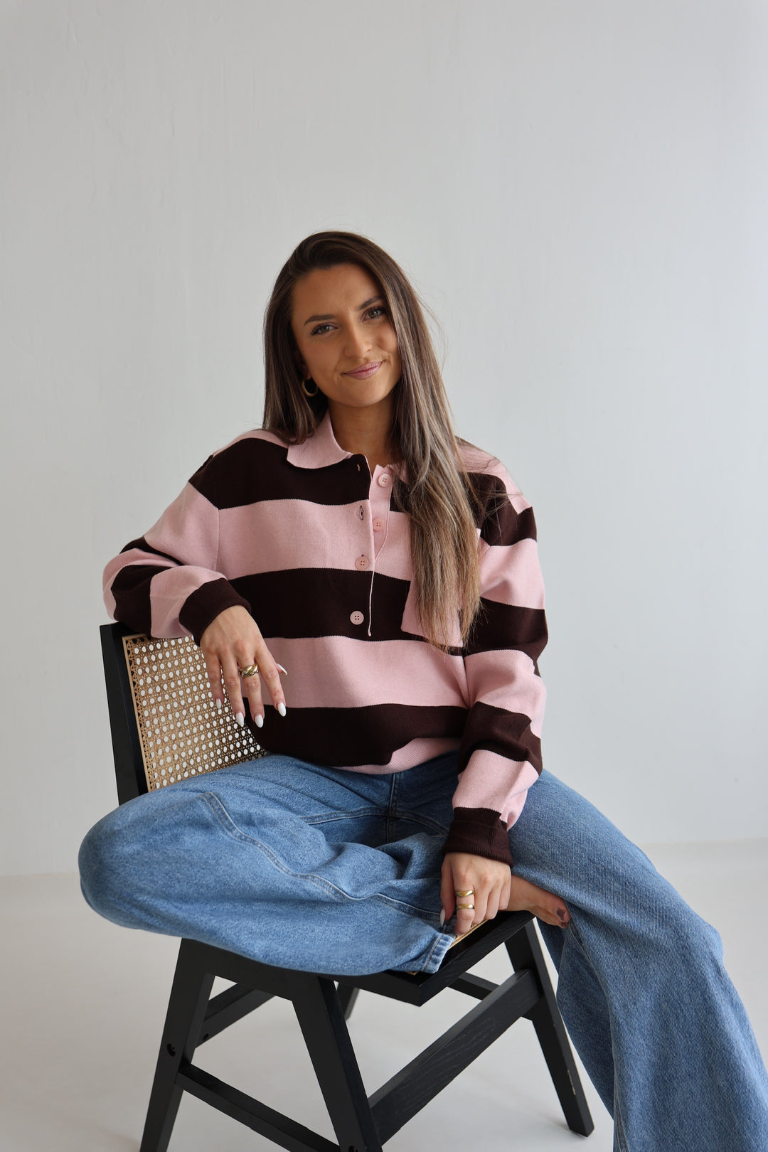 Polo Longsleeve Bold Stripes