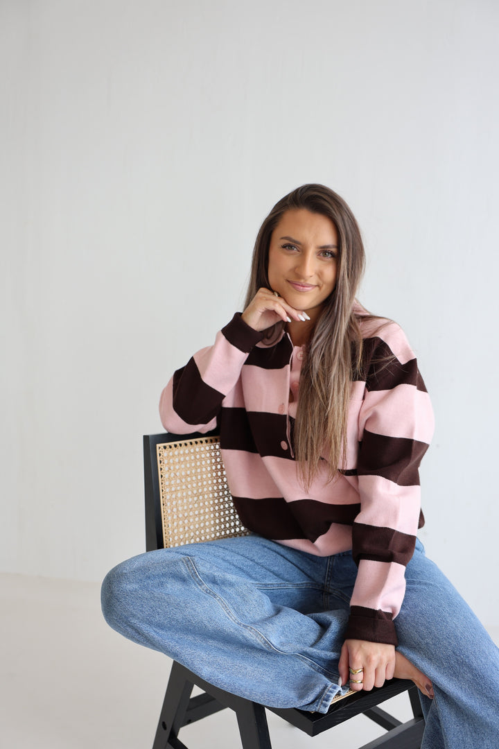 Polo Longsleeve Bold Stripes