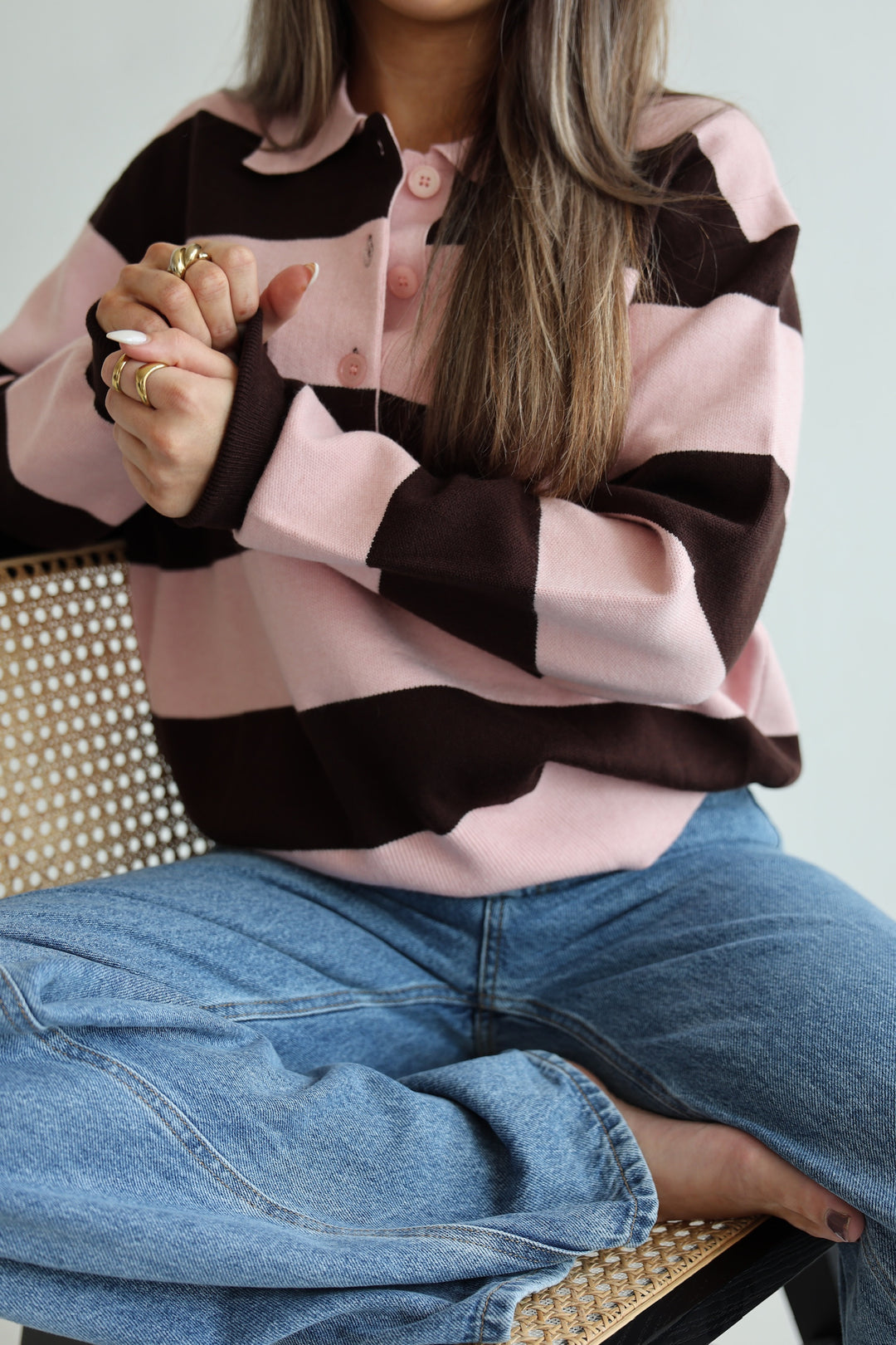 Polo Longsleeve Bold Stripes