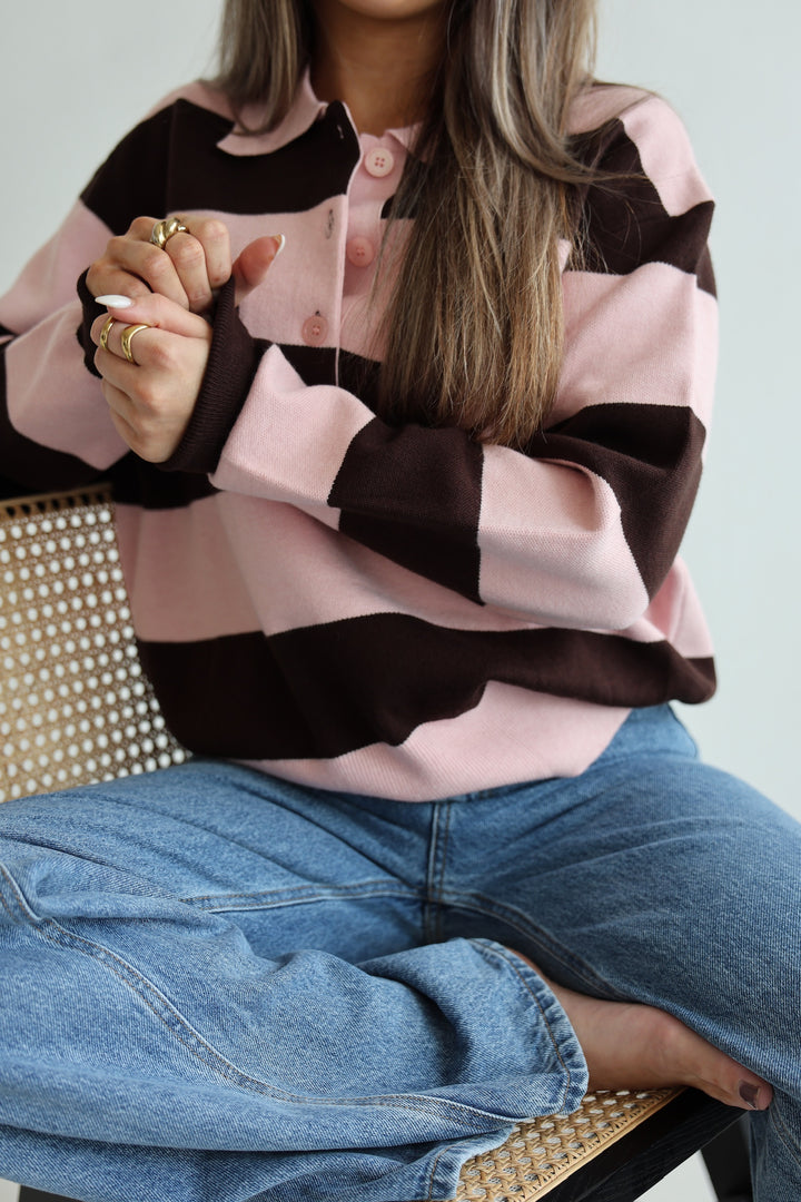 Polo Longsleeve Bold Stripes