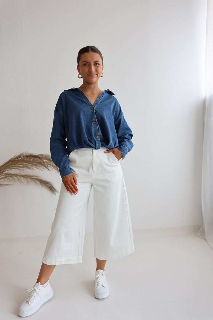 Jeans Hemd Dark Blue Fit