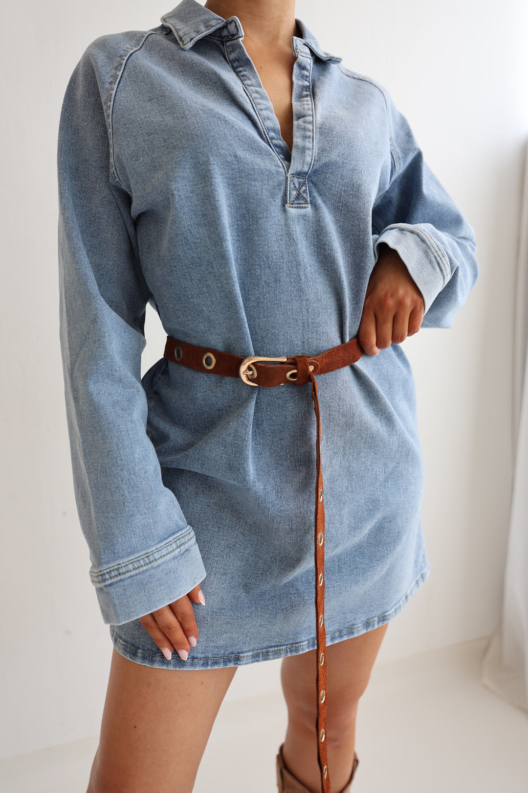 Langärmliges Jeanskleid Alea