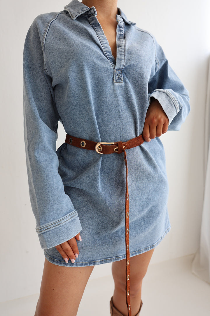 Langärmliges Jeanskleid Alea