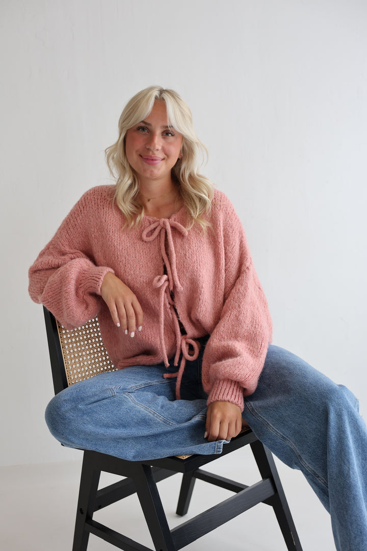 Langarm Cardigan mit Schleifen Lilly