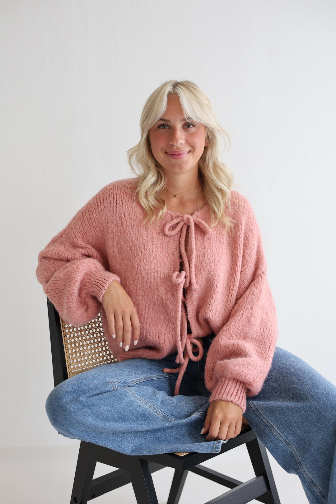Langarm Cardigan mit Schleifen Lilly
