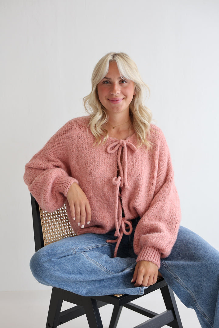 Langarm Cardigan mit Schleifen Lilly