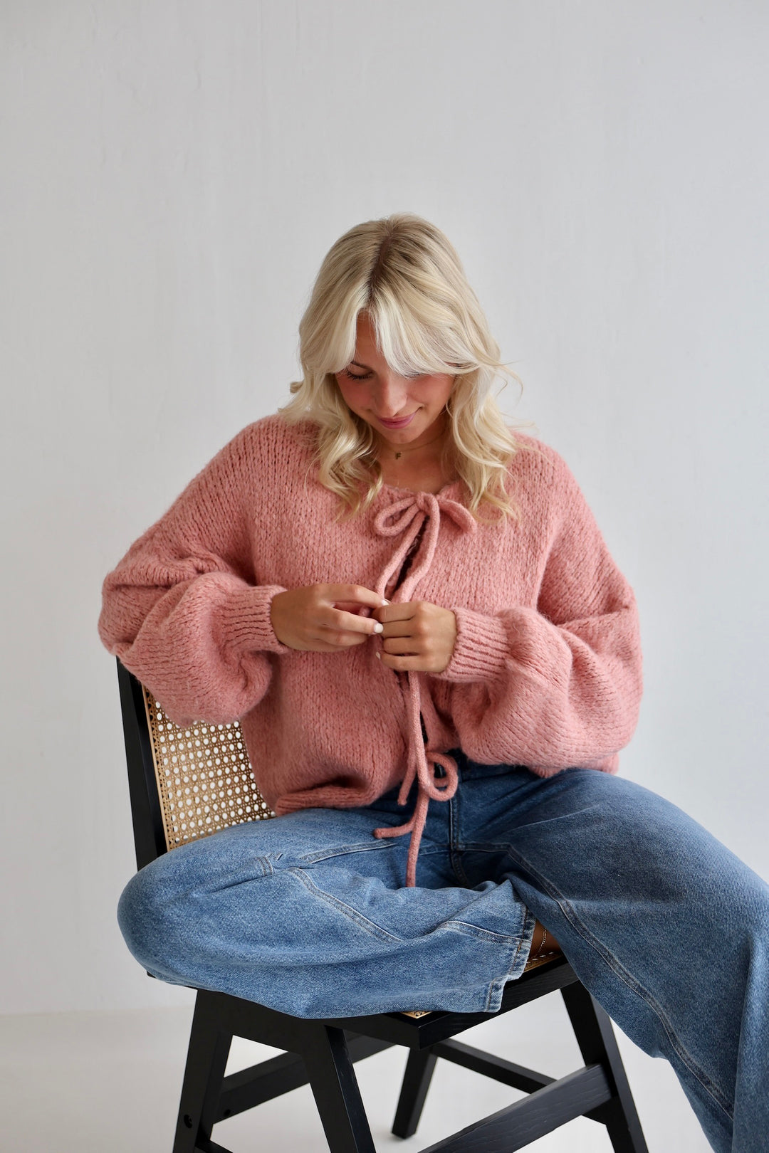 Langarm Cardigan mit Schleifen Lilly