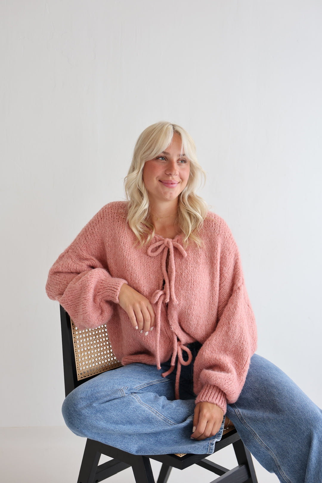 Langarm Cardigan mit Schleifen Lilly